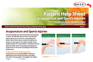 Patient Help Sheet acupuncture for sports injuries