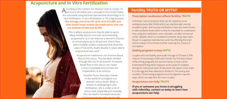 in vitro fertilization and acupuncture