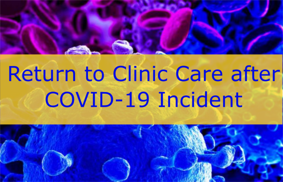 Return to Clinic Care after COVID19 Incident
